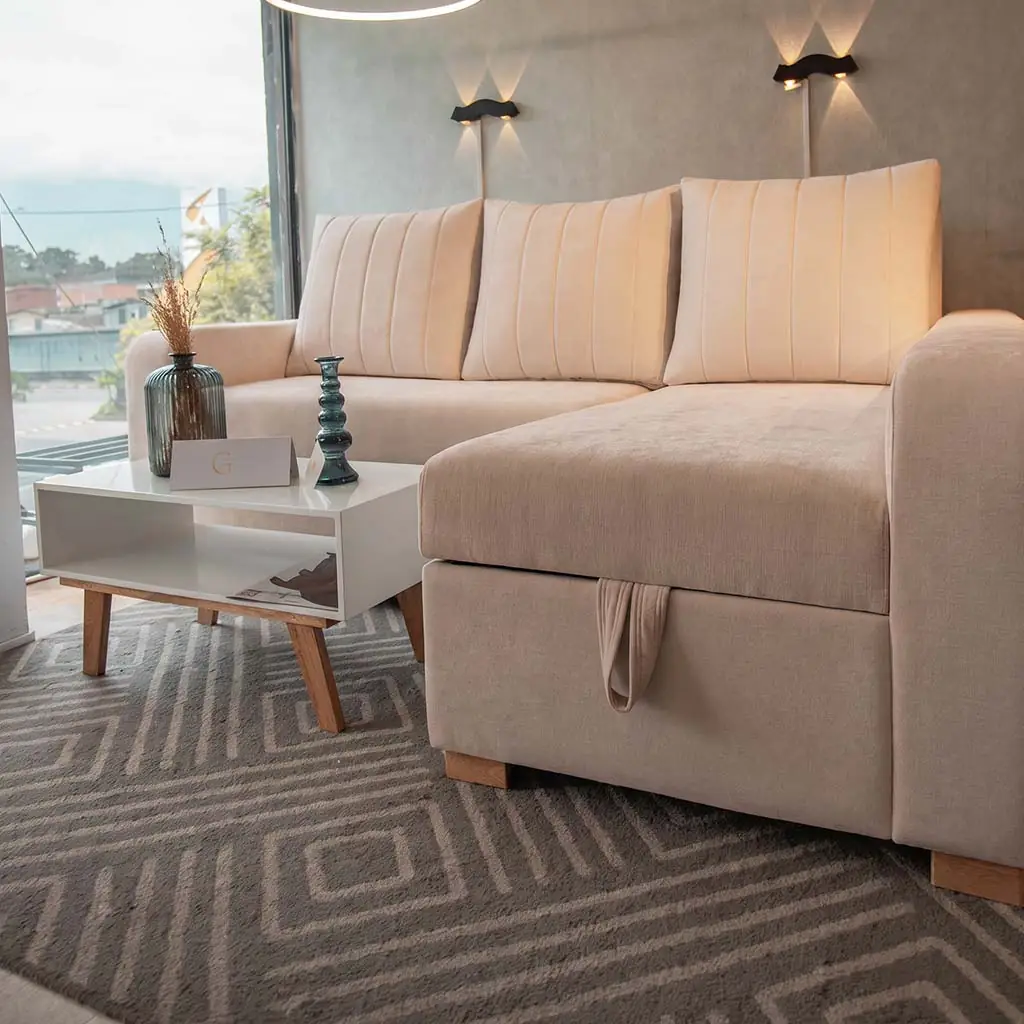 Sala pequeña con mueble multifuncional Galería Trascender